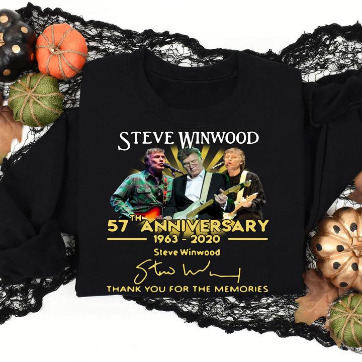 Steve Winwood 57th Anniversary 1963 2020 Thank You For The Memories Signatures t-shirt