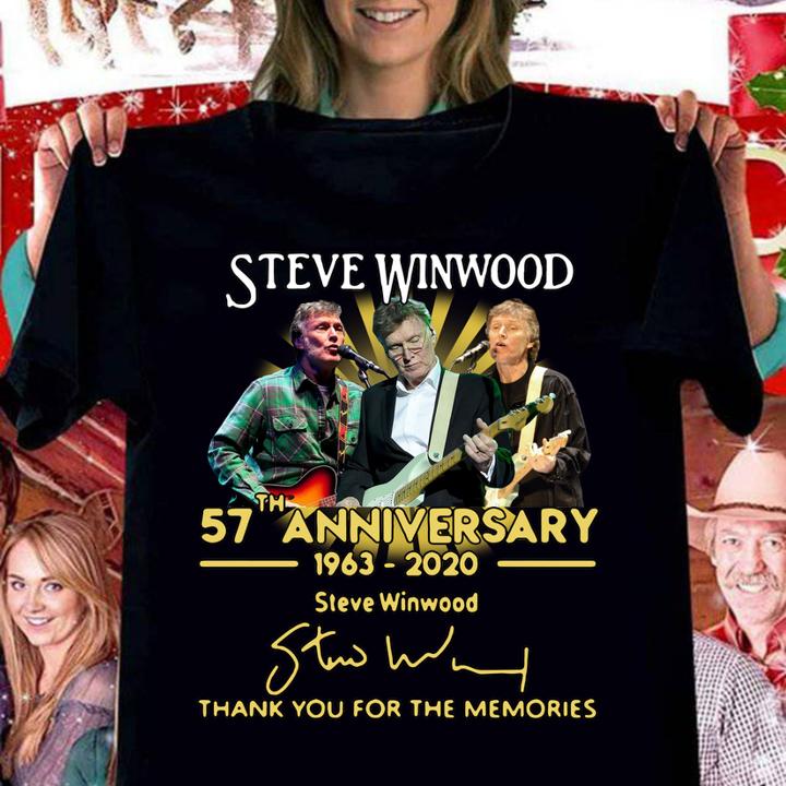 Steve Winwood 57th Anniversary 1963 2020 Thank You For The Memories Signatures t-shirt